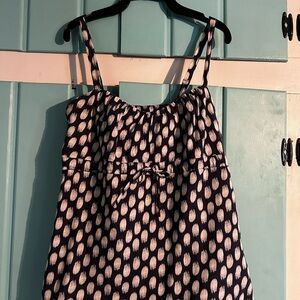 Patagonia Navy and White Tank Top